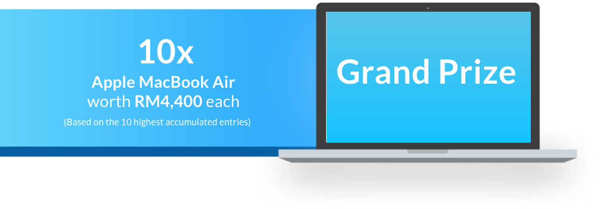grand prize 10x Apple MacBook Air